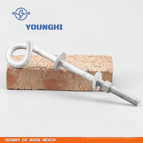 pigtail bolt with square plate